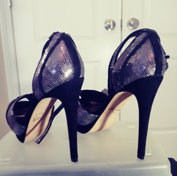 Sam Edelman Women's Lavender Sequins Sparkling Heels - Picture 10 of 12